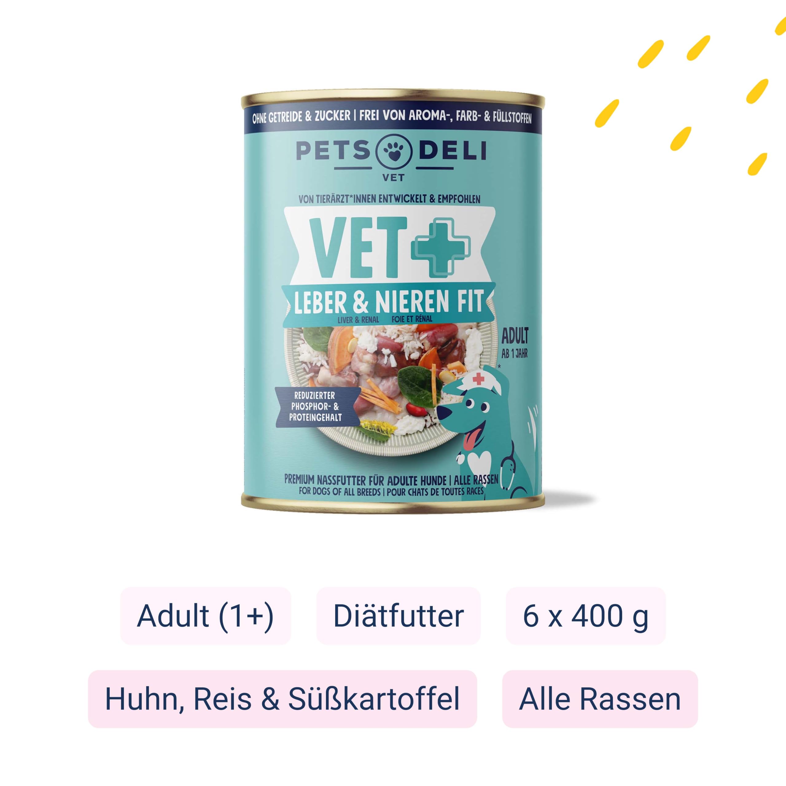 pets-deli-vet-nieren-leber-fit-nassfutter-huhn-f-r-hunde-6x400g image 2