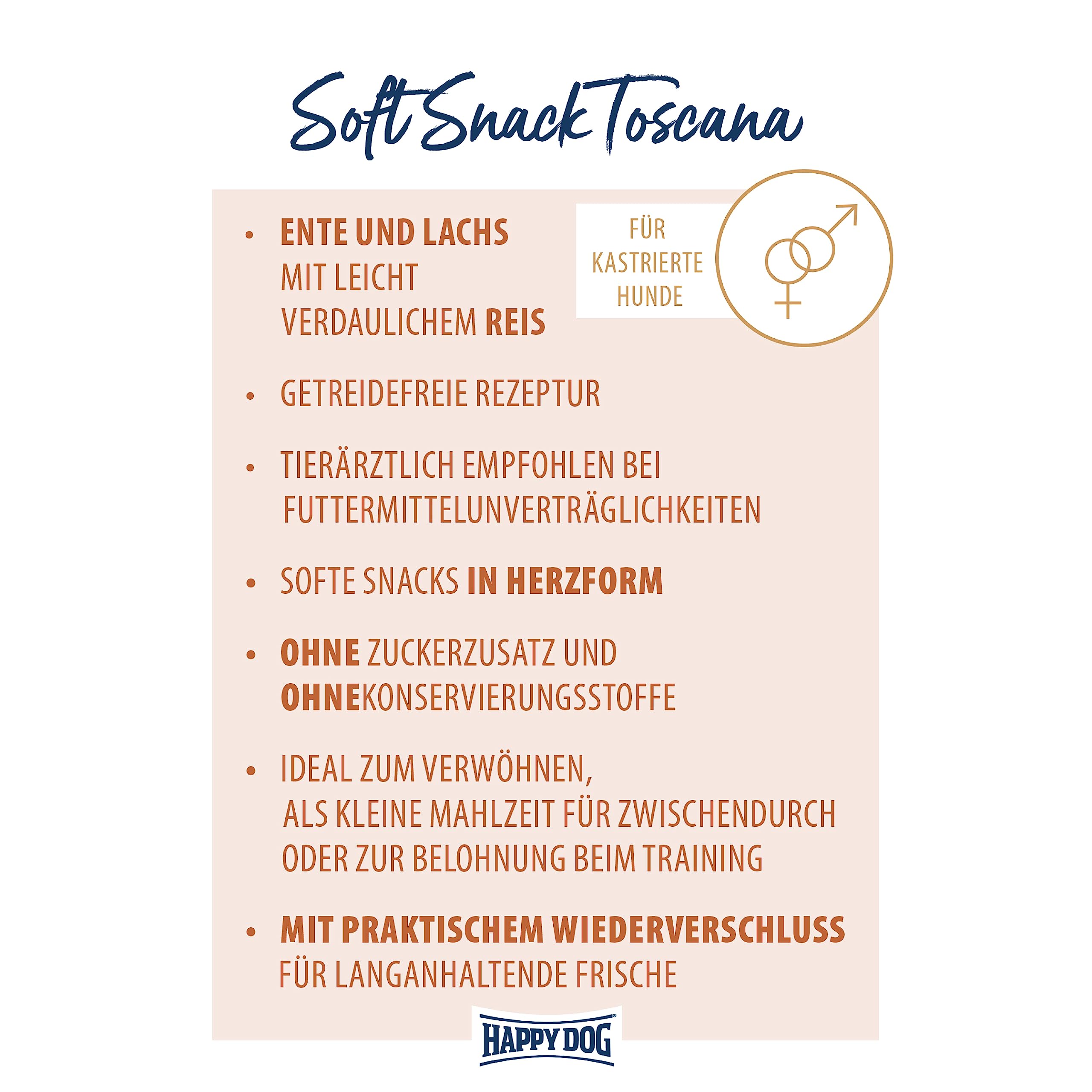 happy-dog-softsnack-toscana-hundesnack-ente-und-lachs-weich-fettarm-100-g image 2
