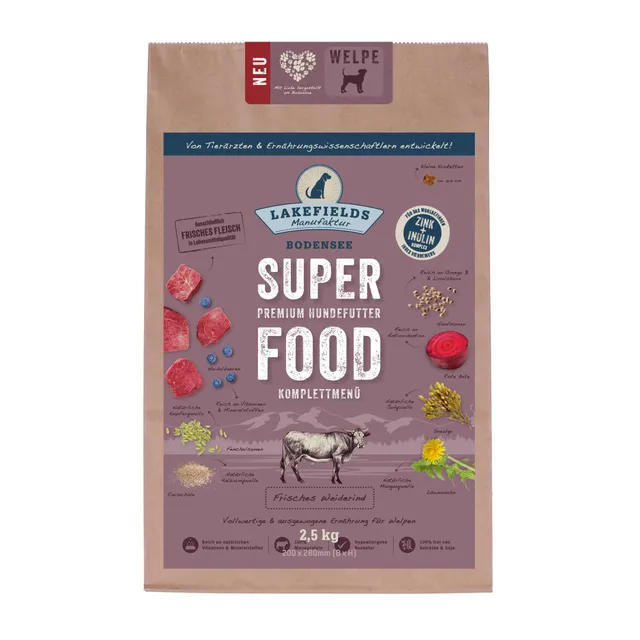 lakefields-premium-superfood-rind-trockenfutter-f-r-welpen-4-x-2-5-kg-10-kg image 1