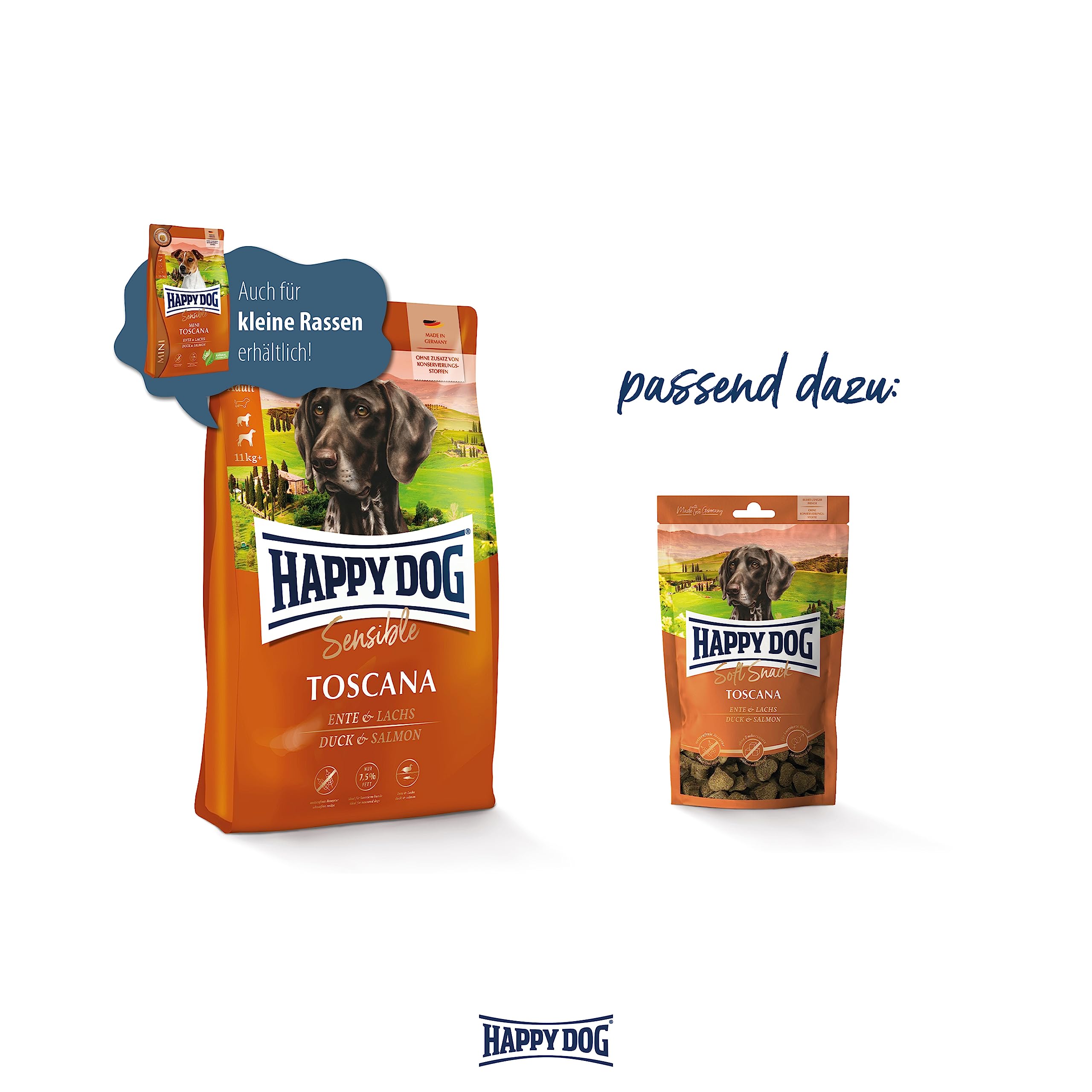happy-dog-sensible-toscana-trockenfutter-hund-ente-und-lachs-weizenfrei-1-kg image 6
