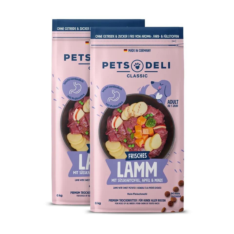 pets-deli-classic-trockenfutter-lamm-mit-s-kartoffel-minze-2x6kg image 1