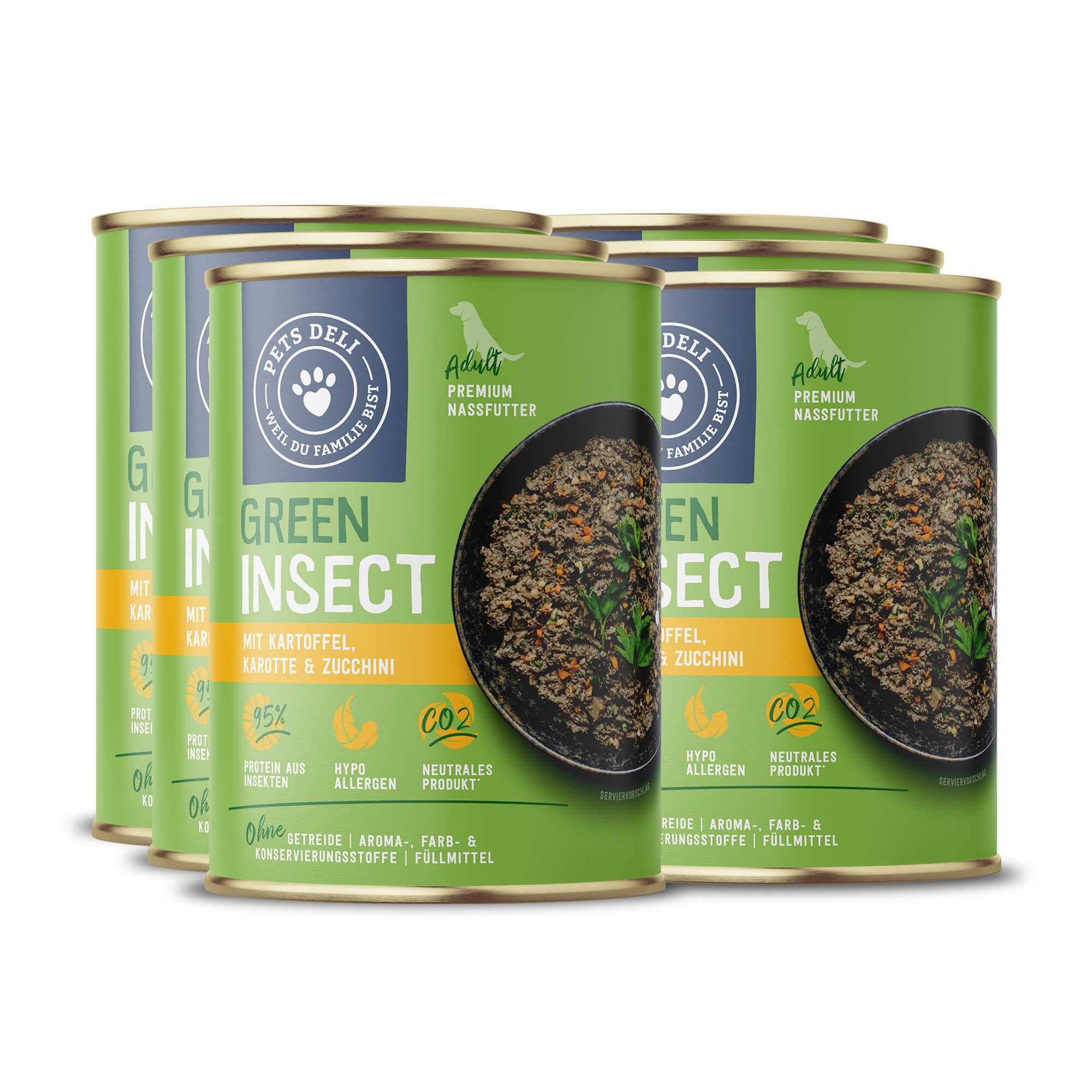 pets-deli-green-nassfutter-insekten-kartoffel-6x400g image 1