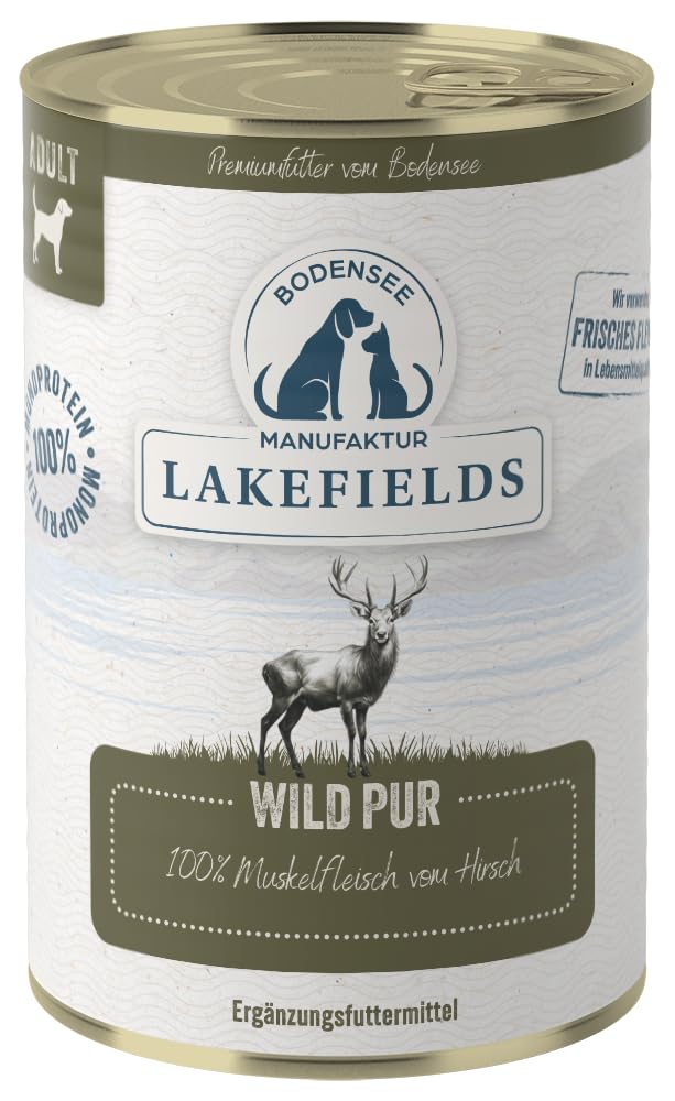 lakefields-wild-pur-100-nassfutter-f-r-hunde-400-g-dose image 1