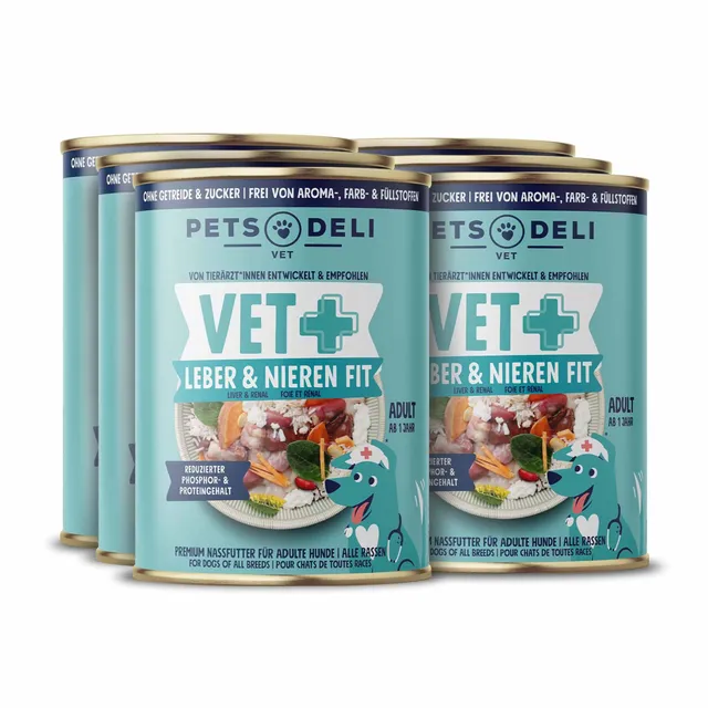 pets-deli-vet-nieren-leber-fit-nassfutter-huhn-f-r-hunde-6x400g image 1