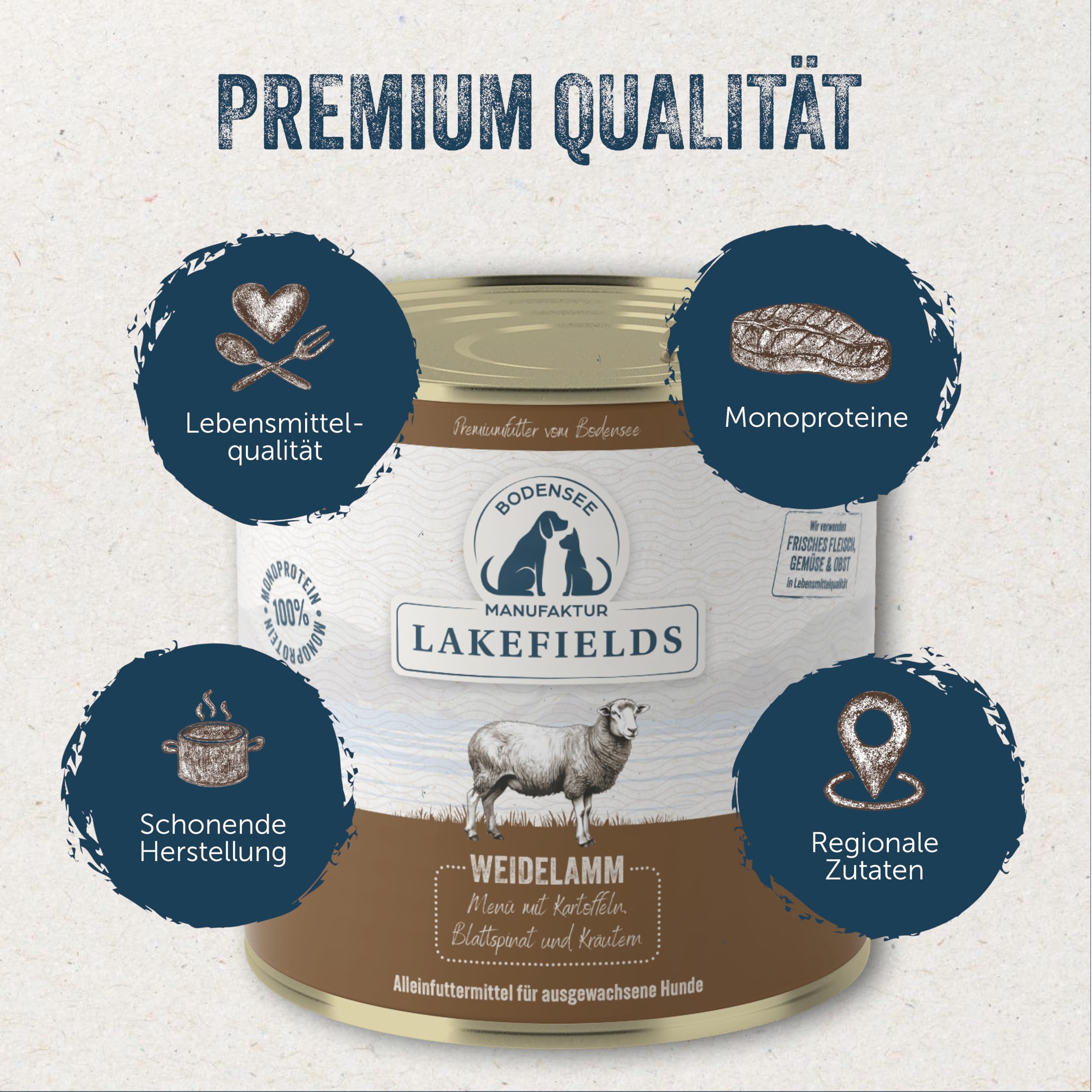 lakefields-premium-nassfutter-hund-lamm-60-getreidefrei-6-x-200g image 2