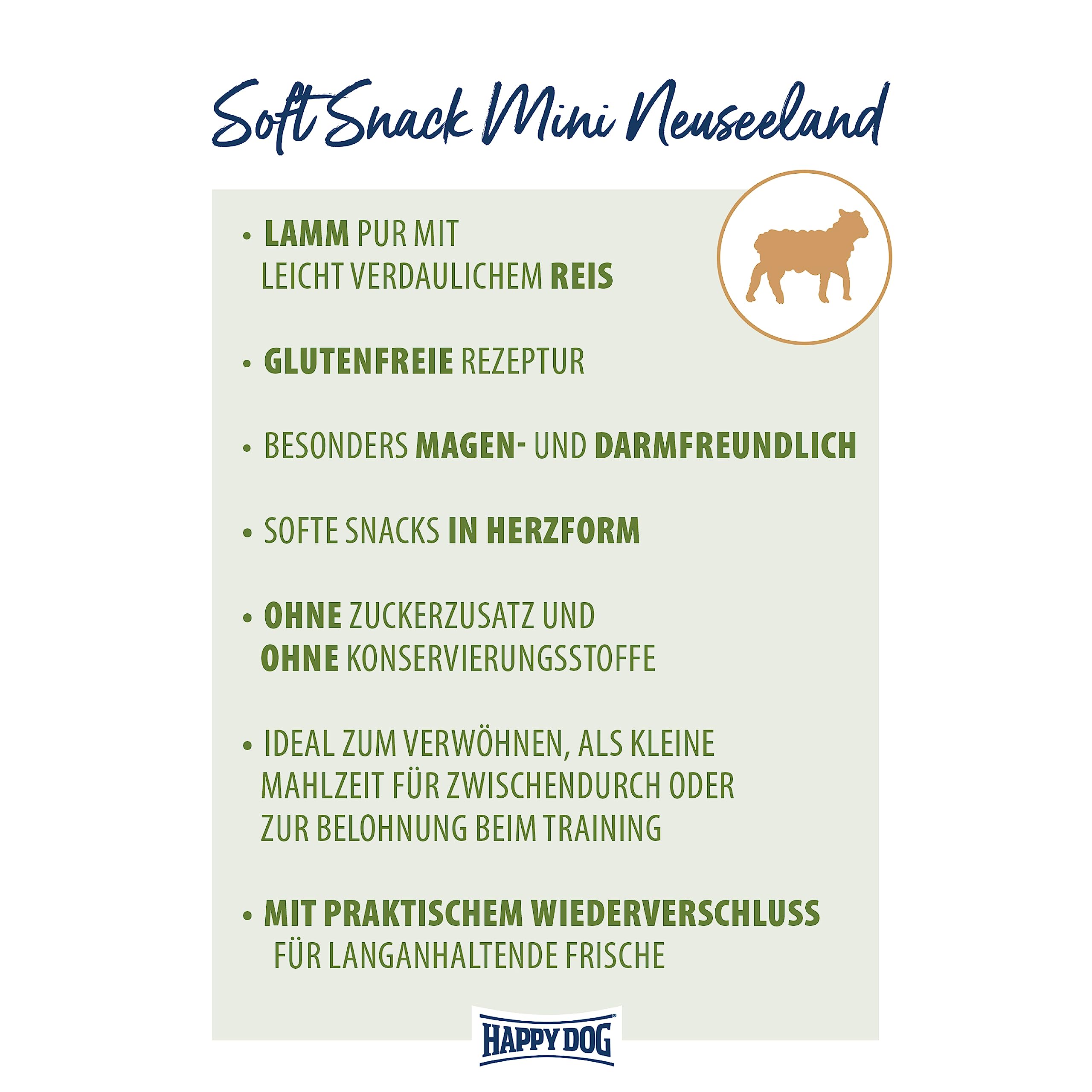 happy-dog-softsnack-mini-neuseeland-100-g-soft-snack-mit-lamm-f-r-kleine-hunde image 2
