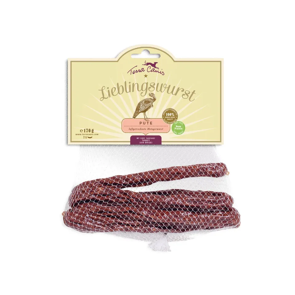terra-canis-lieblingswurst-pute-luftgetrocknet-hundesnack-170-g image 1