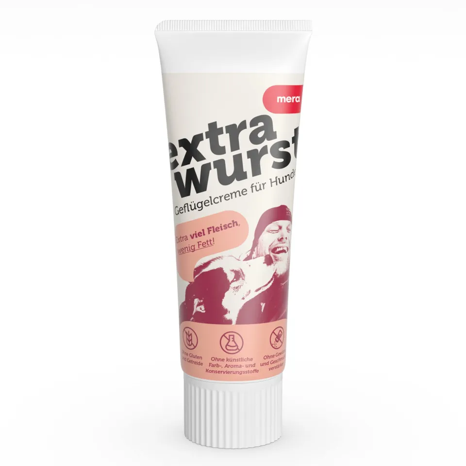 mera-extrawurst-light-hundeleberwurst-getreidefrei-75g-tube-gefl-gel image 1