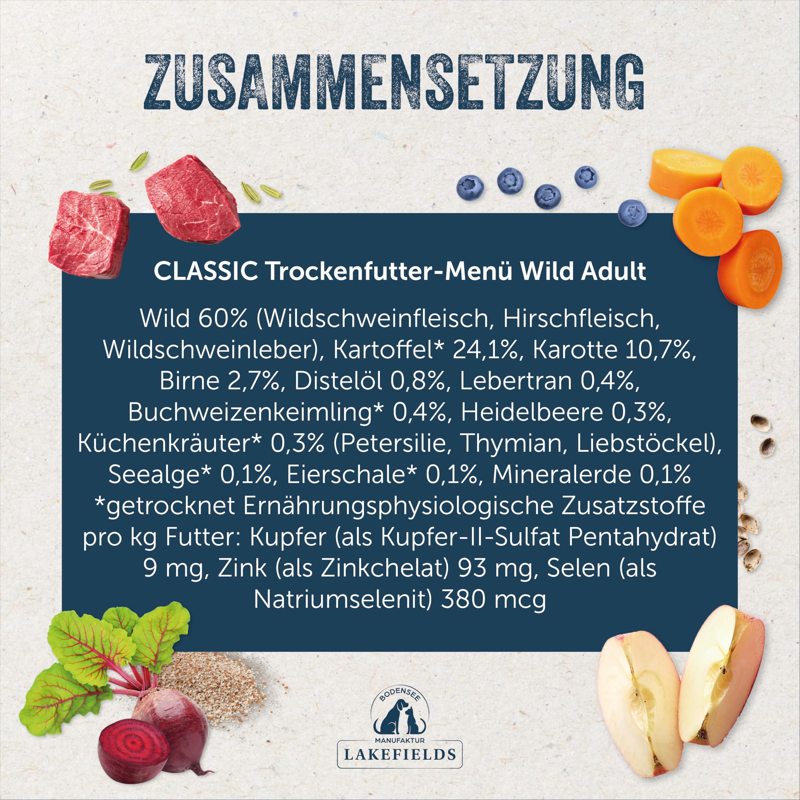 lakefields-classic-wild-trockenfutter-f-r-kleine-hunde-4x1kg-getreidefrei image 4
