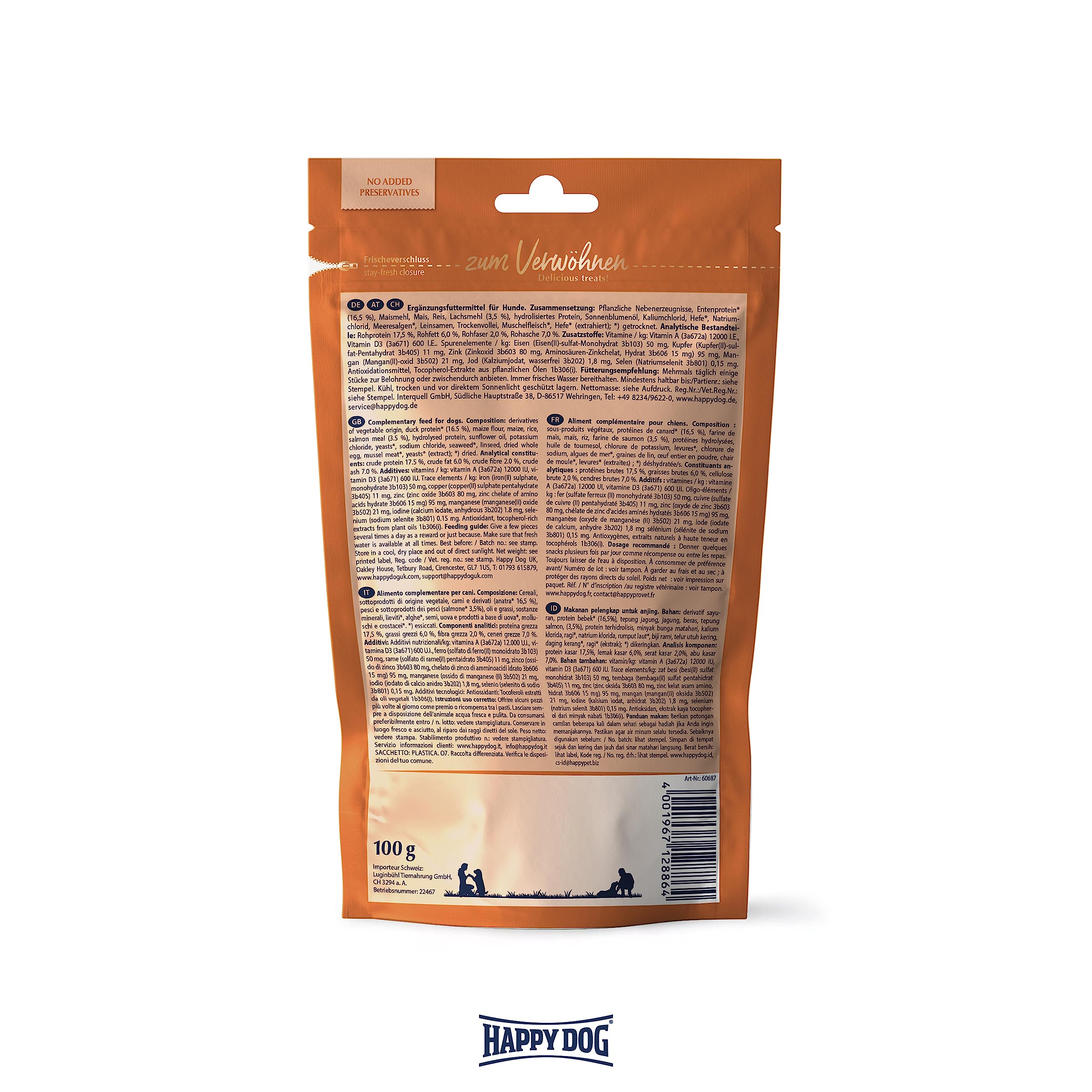 happy-dog-softsnack-toscana-hundesnack-ente-und-lachs-weich-fettarm-100-g image 4