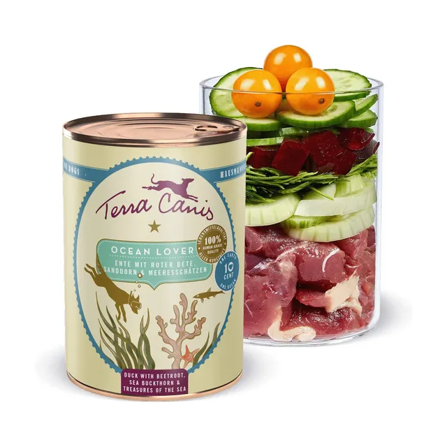 terra-canis-love-the-planet-nassfutter-f-r-hunde-mit-ente-rote-bete-400g image 1