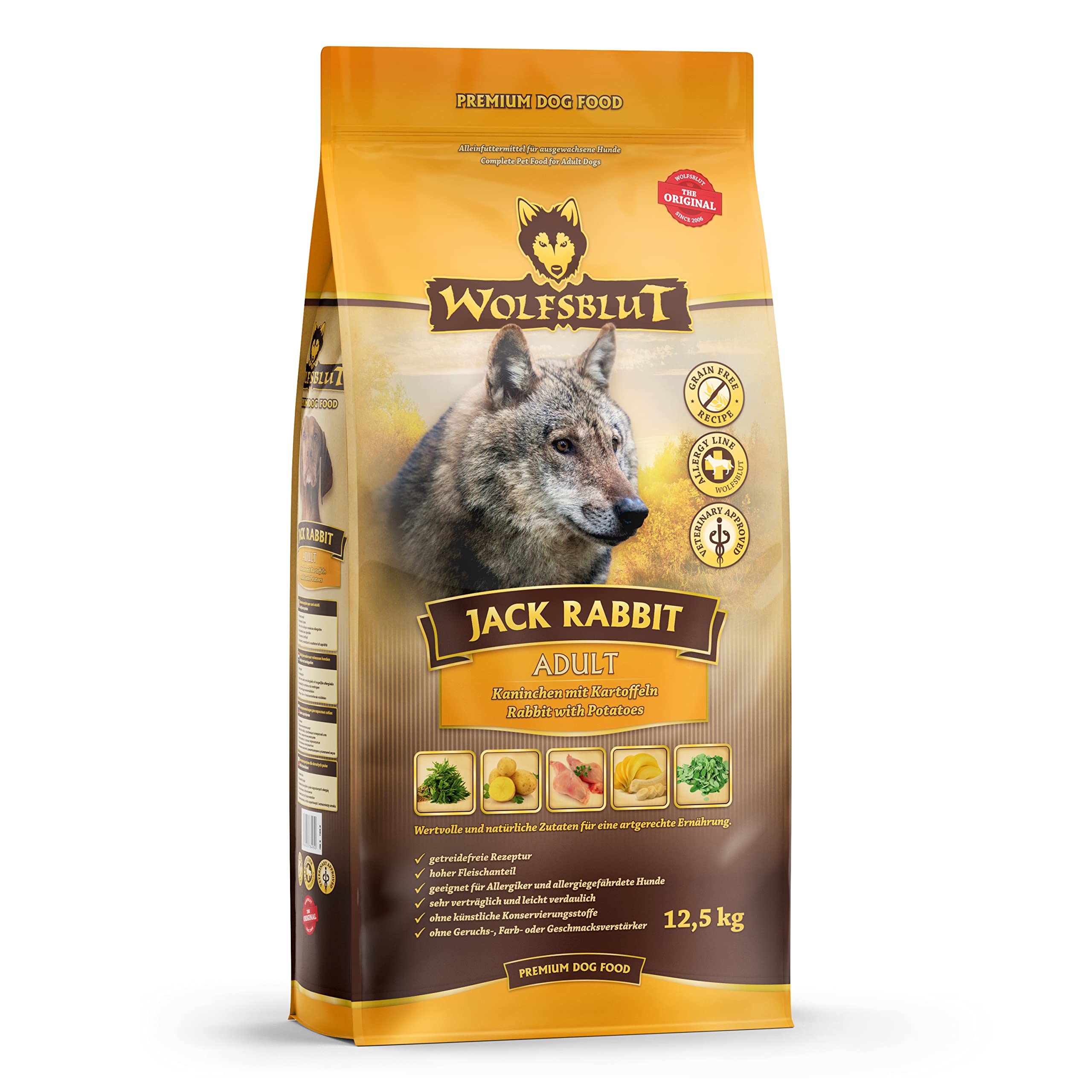 wolfsblut-jack-rabbit-adult-trockenfutter-kaninchen-getreidefrei-12-5kg image 1