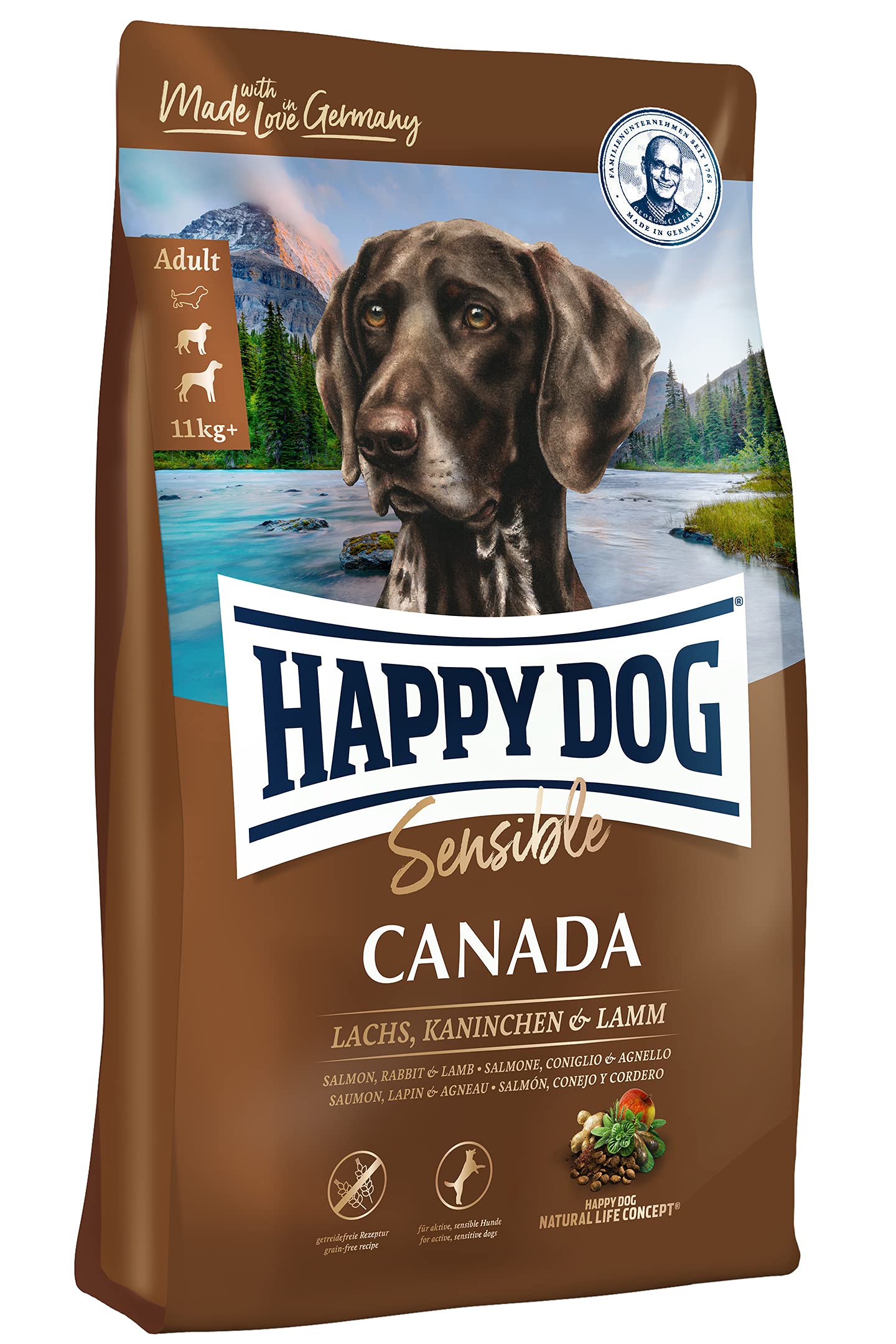 happy-dog-sensible-canada-lachs-kaninchen-lamm-trockenfutter-1-kg image 8