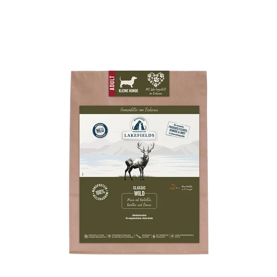 lakefields-classic-wild-trockenfutter-f-r-kleine-hunde-4x1kg-getreidefrei image 1