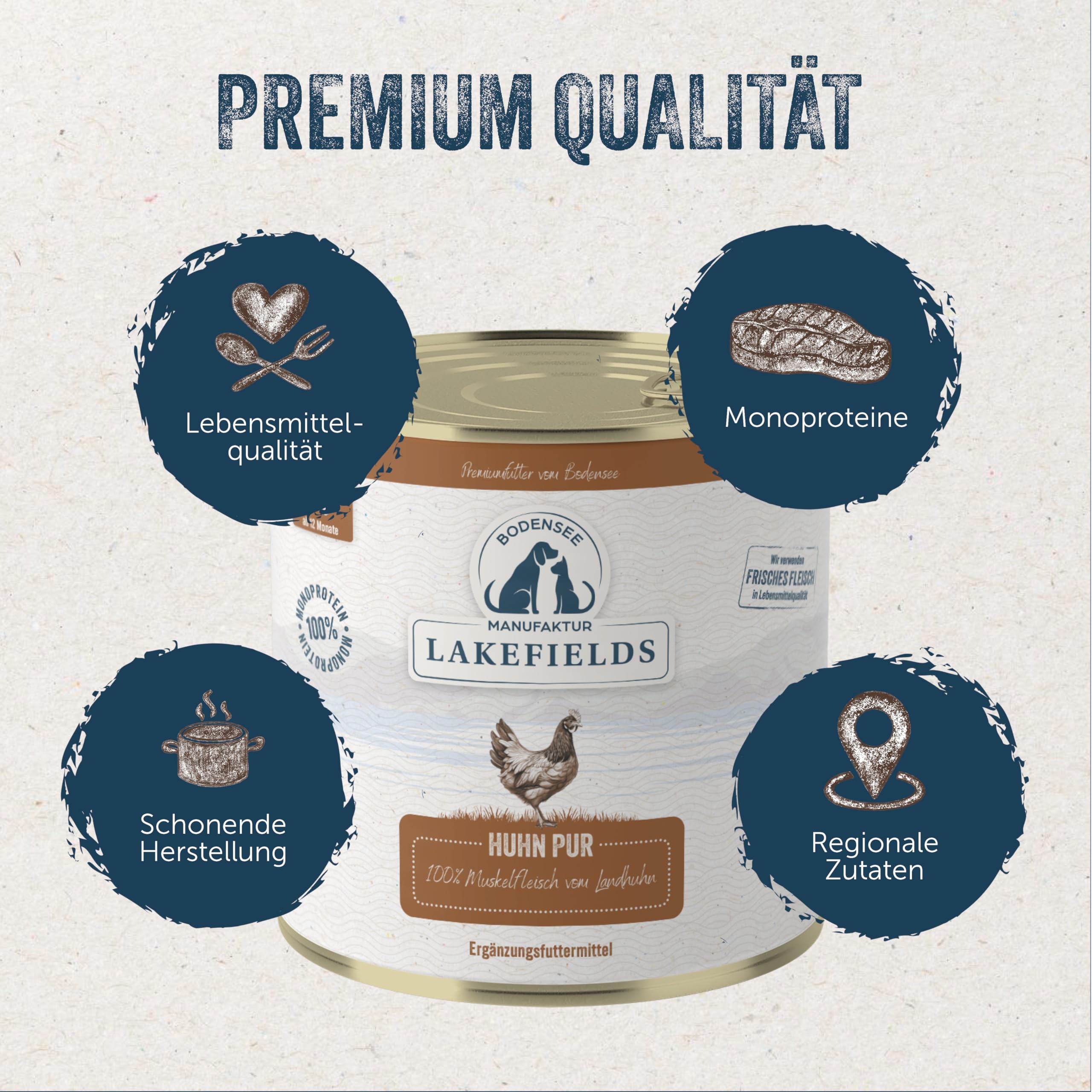 lakefields-pur-nassfutter-hund-huhn-pur-100-6x400g-getreidefrei image 2