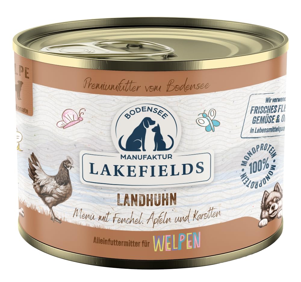 lakefields-premium-welpenfutter-nass-mit-huhn-61-200g-getreidefrei image 1