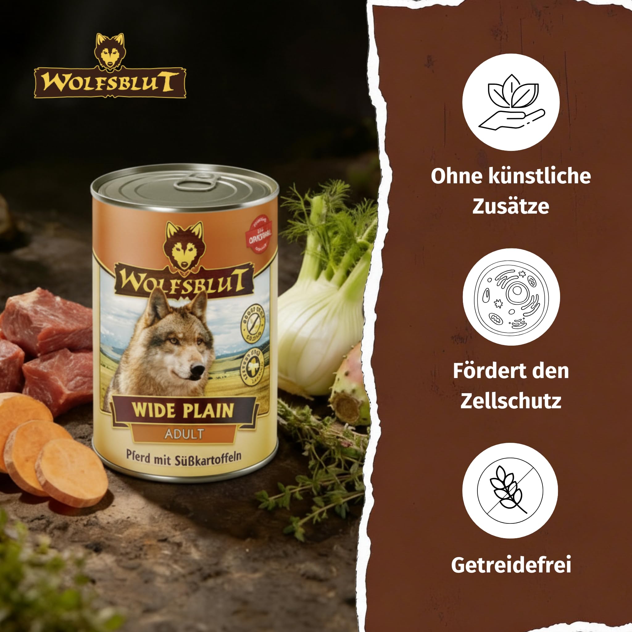 wolfsblut-wide-plain-adult-nassfutter-pferd-getreidefrei-6x395g image 4