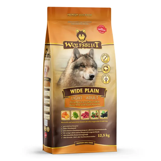 wolfsblut-wide-plain-adult-light-trockenfutter-f-r-hunde-pferd-fettreduziert-get image 1