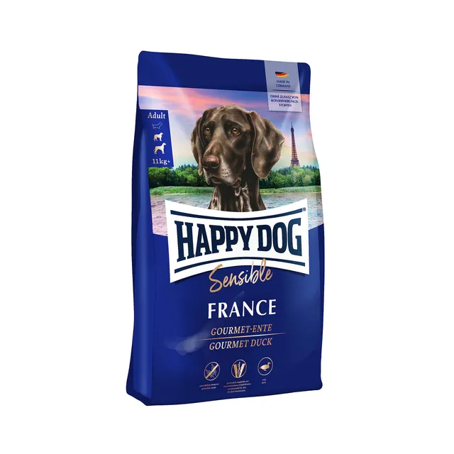 happy-dog-sensible-france-gourmet-ente-trockenfutter-getreidefrei-1-kg image 1