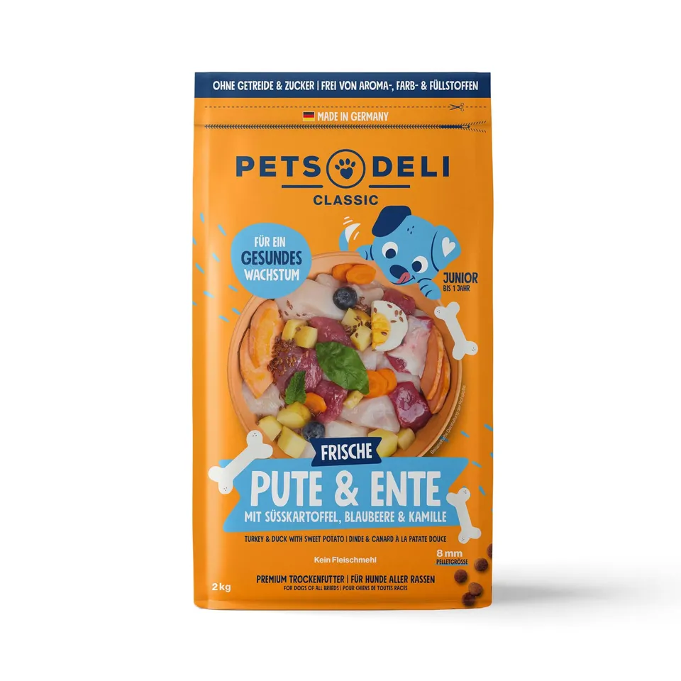 pets-deli-junior-trockenfutter-f-r-hunde-pute-ente-getreidefrei-2kg image 1