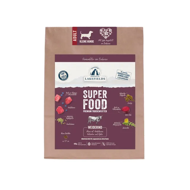 lakefields-superfood-trockenfutter-rind-61-f-r-kleine-hunde-1kg image 1