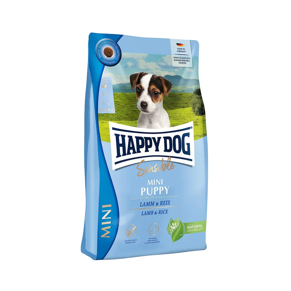 happy-dog-sensible-mini-puppy-lamm-welpen-trockenfutter-800-g image 1