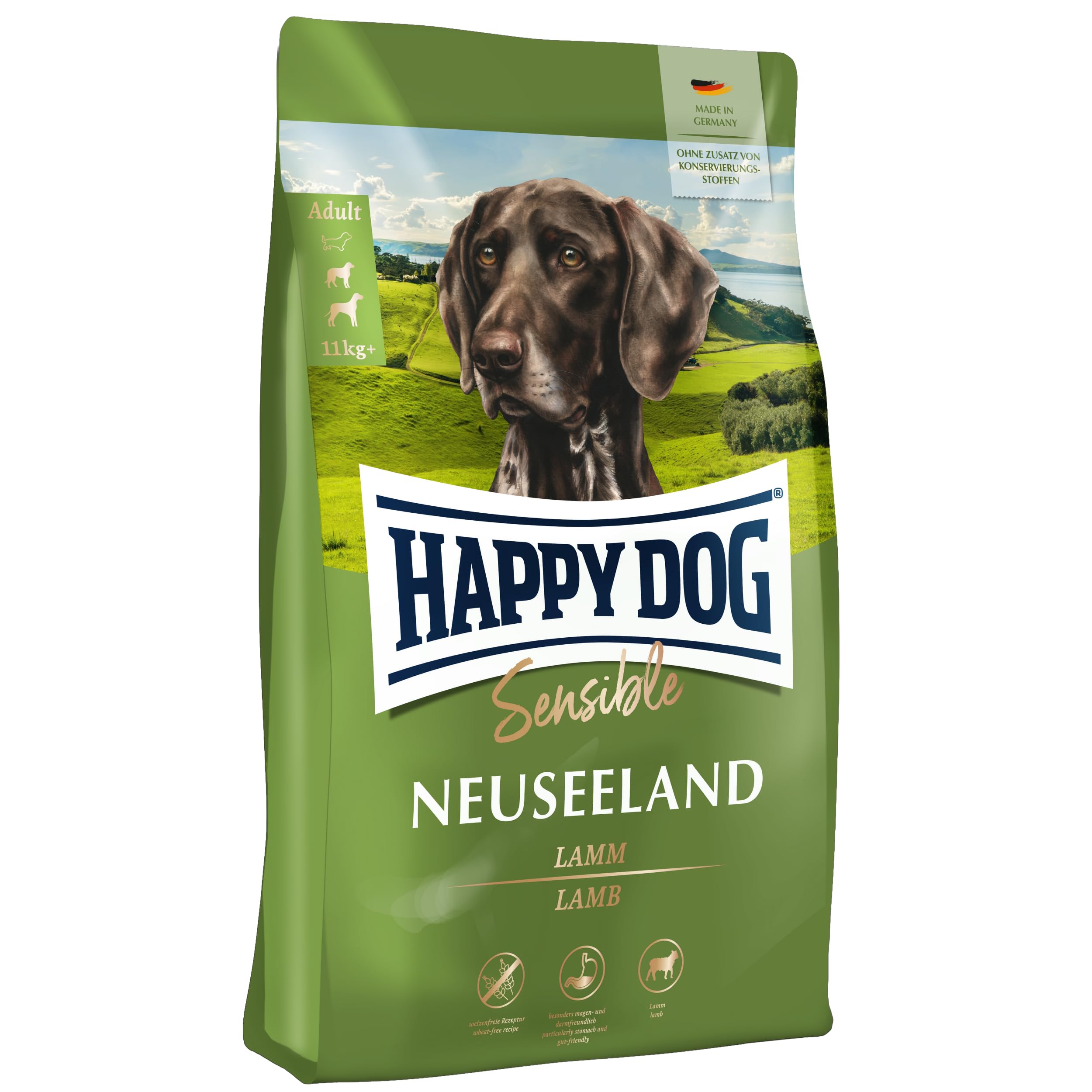 happy-dog-sensible-neuseeland-trockenfutter-mit-lamm-1-kg-weizenfrei-mono-protei image 1