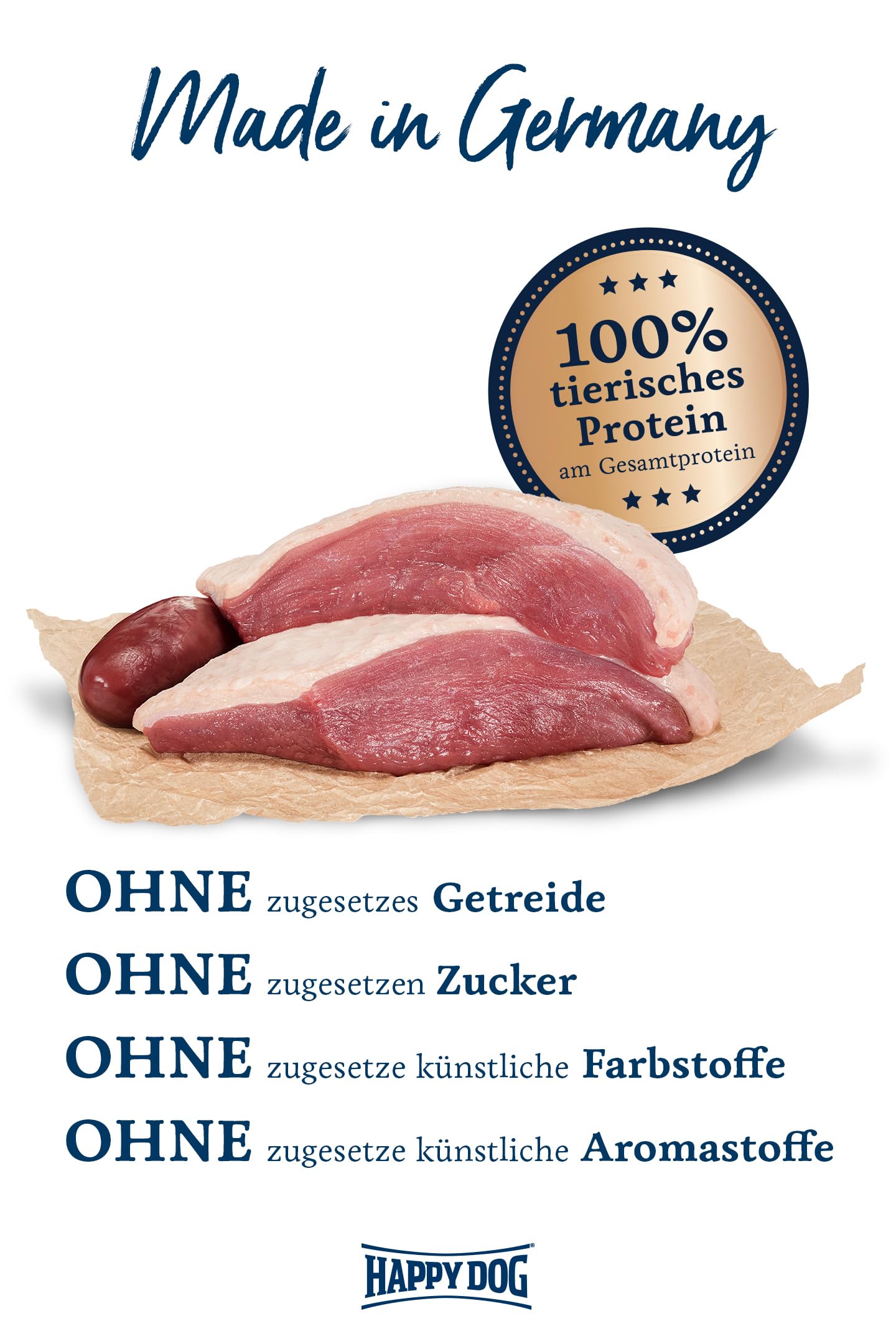 happy-dog-sensible-pure-france-ente-nassfutter-monoprotein-6x400g image 2