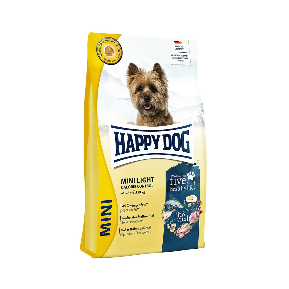 happy-dog-fit-vital-mini-light-trockenfutter-hund-kleine-rassen-weizenfrei-4-kg image 1