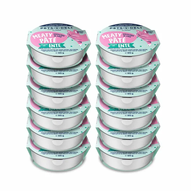 pets-deli-meaty-p-t-nassfutter-f-r-katzen-gefl-gel-und-ente-12x85g image 1