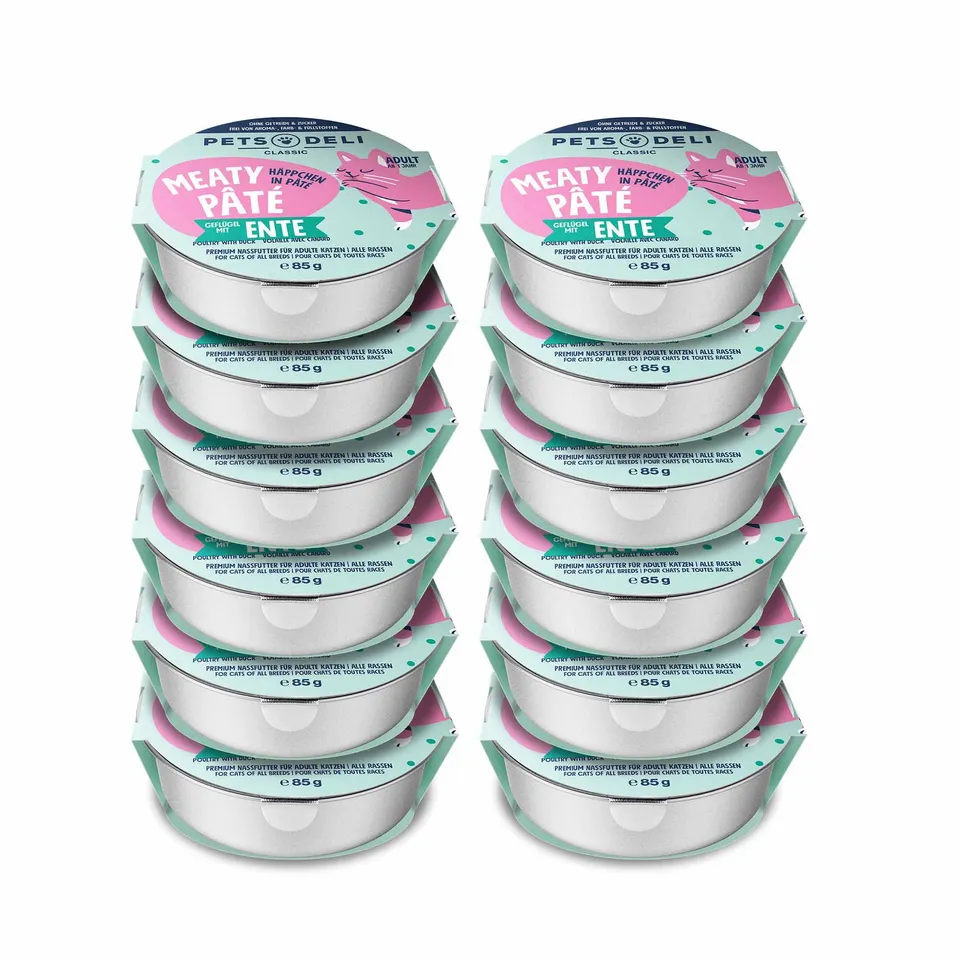 pets-deli-meaty-p-t-nassfutter-f-r-katzen-gefl-gel-und-ente-12x85g image 1
