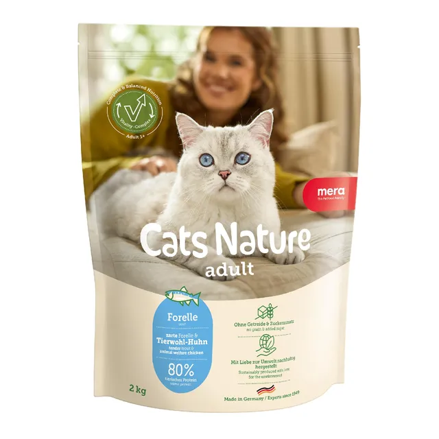 mera-cats-nature-forelle-katzen-trockenfutter-getreidefrei-400g image 1