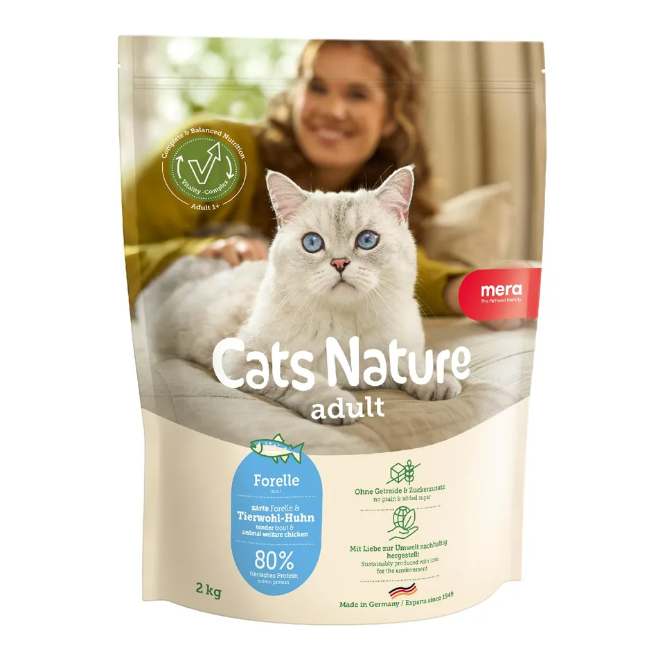 mera-cats-nature-forelle-katzen-trockenfutter-getreidefrei-400g image 1