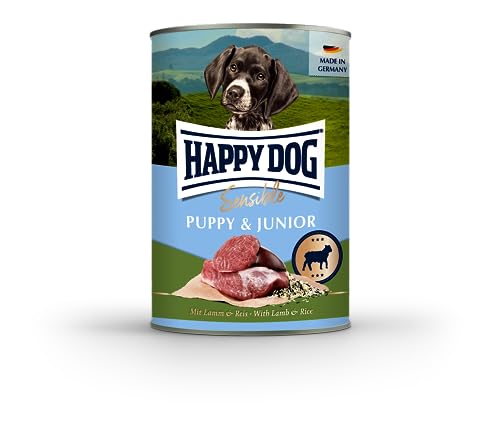 happy-dog-sensible-puppy-lamm-und-reis-nassfutter-dose-400g image 2