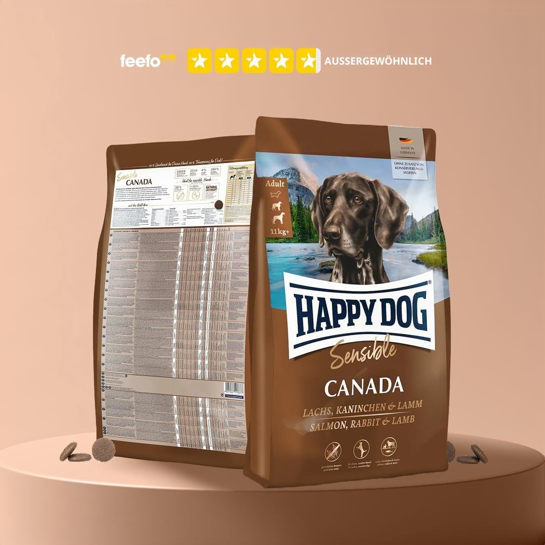 happy-dog-sensible-canada-lachs-kaninchen-lamm-trockenfutter-1-kg image 6
