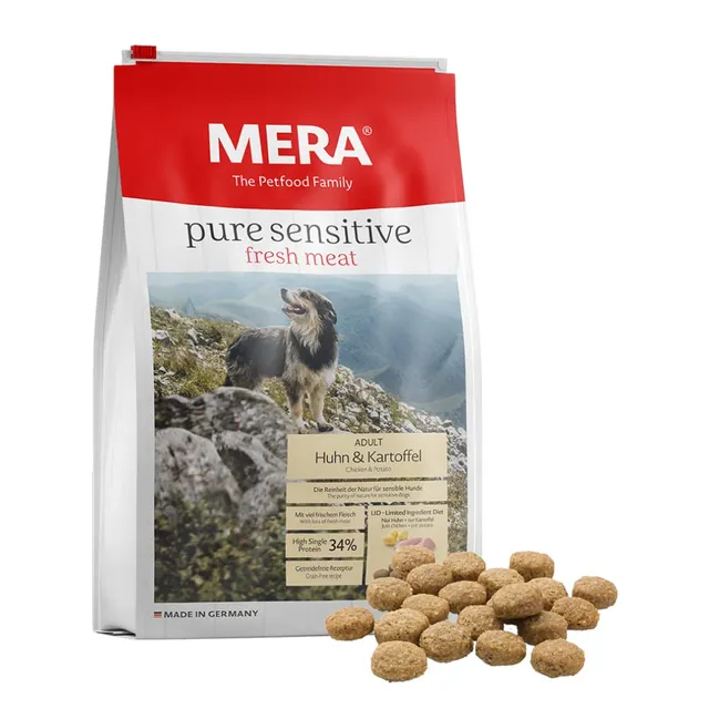mera-pure-sensitive-fresh-meat-huhn-kartoffeln-trockenfutter-getreidefrei-12-5-k image 1