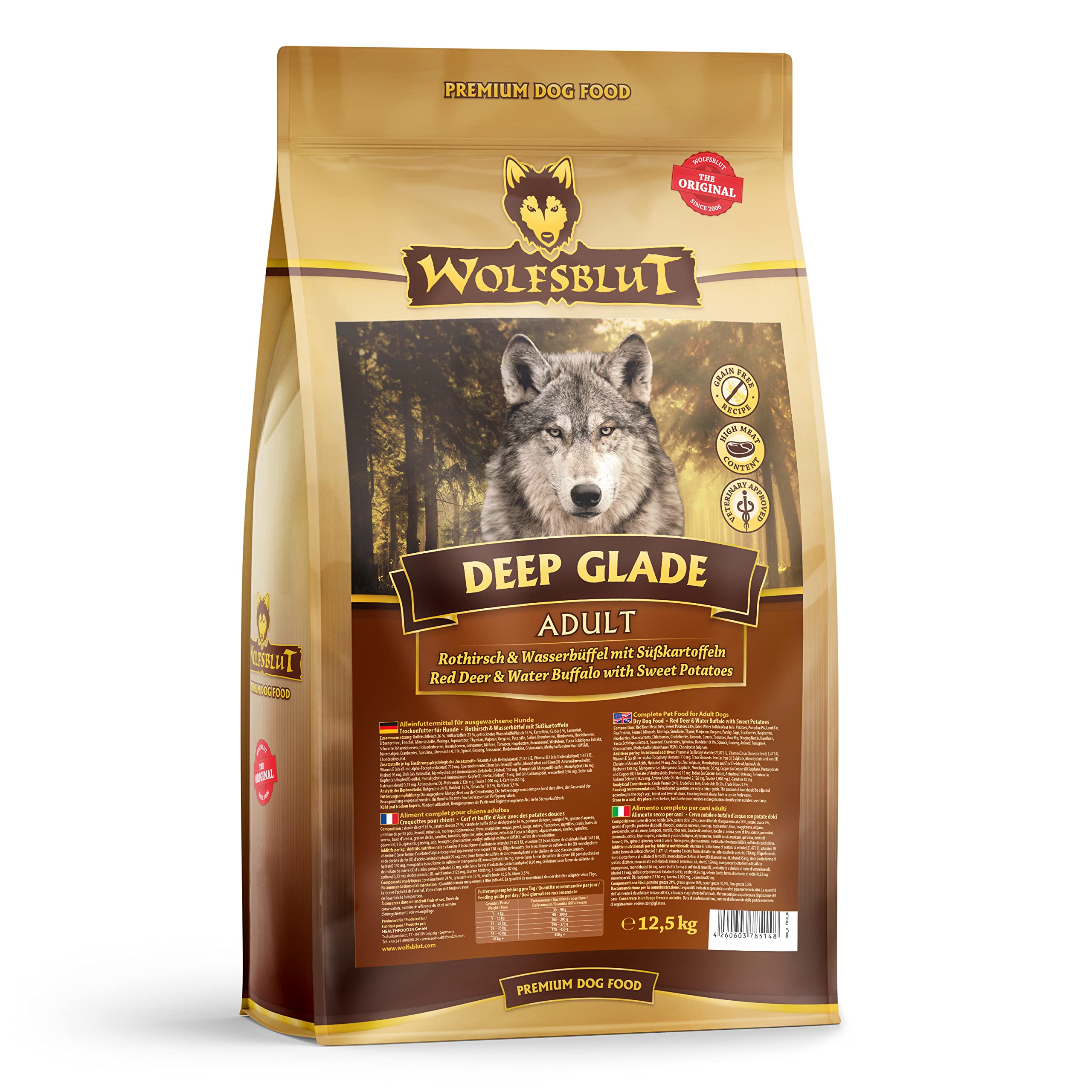 wolfsblut-deep-glade-adult-trockenfutter-f-r-hunde-hirsch-getreidefrei-12-5-kg image 1