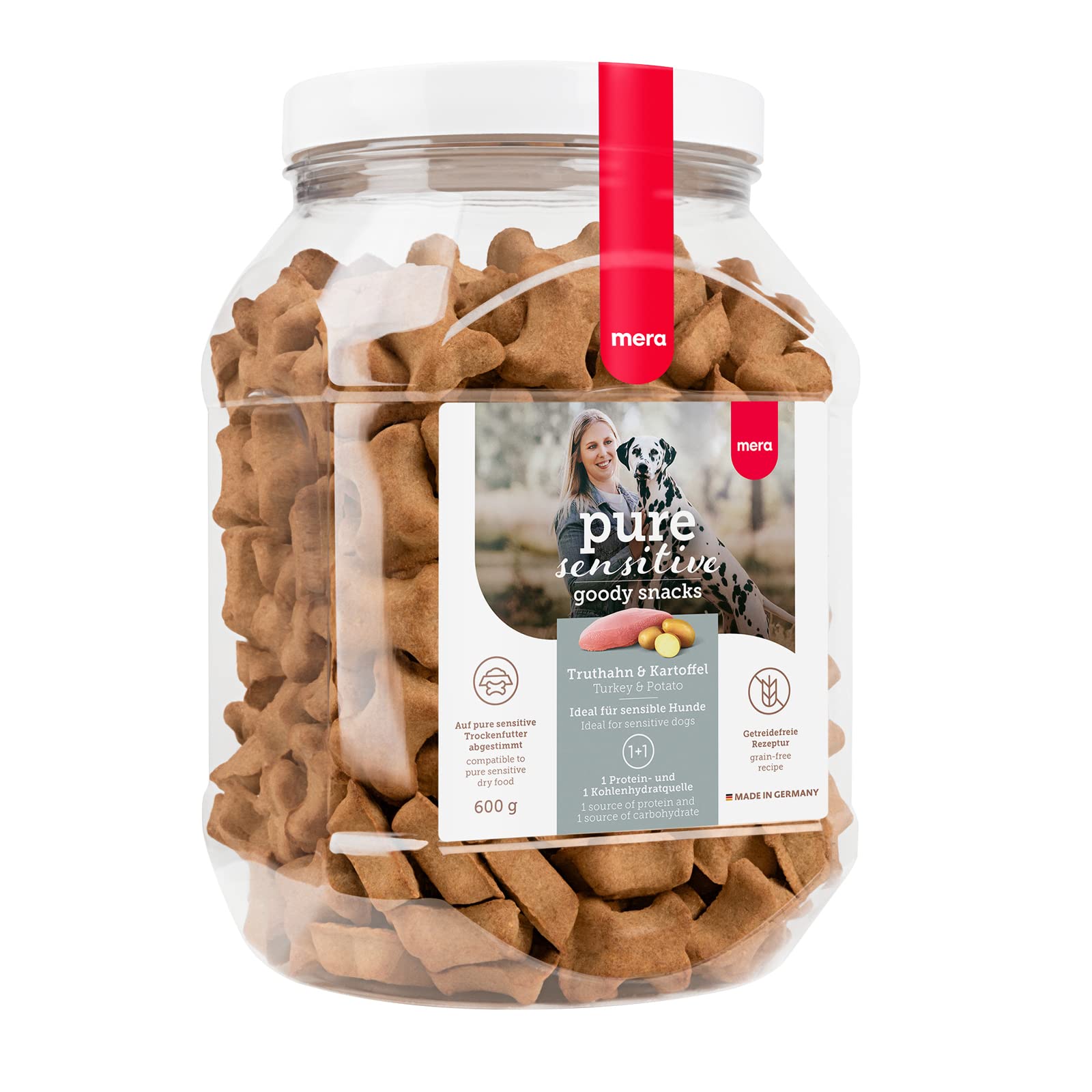mera-pure-sensitive-truthahn-kartoffel-getreidefreie-hundeleckerli-600g image 1