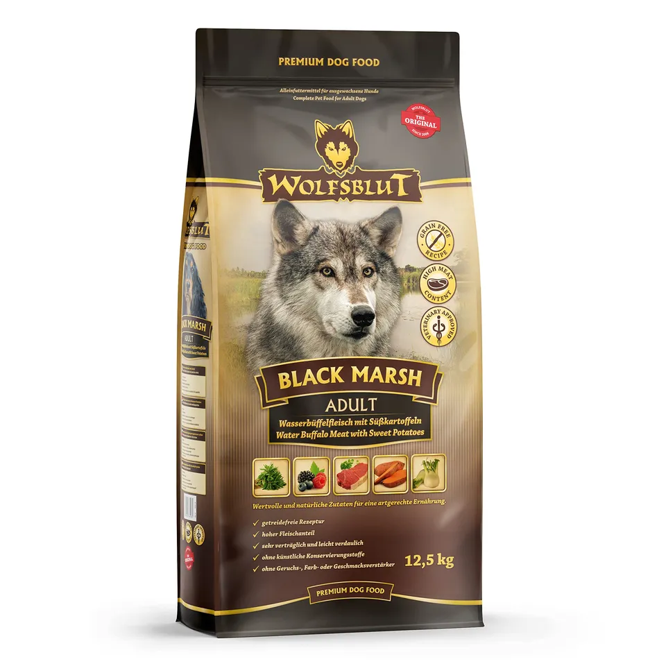 wolfsblut-black-marsh-adult-trockenfutter-mit-wasserb-ffel-getreidefrei-12-5-kg image 1