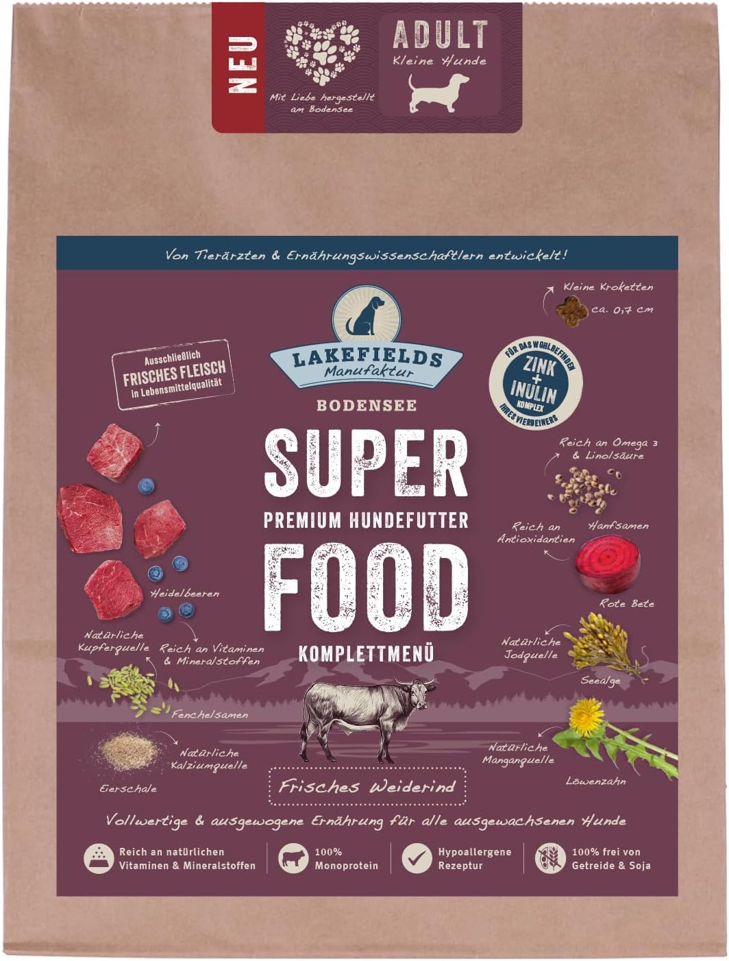 lakefields-superfood-trockenfutter-rind-61-f-r-kleine-hunde-1kg image 6