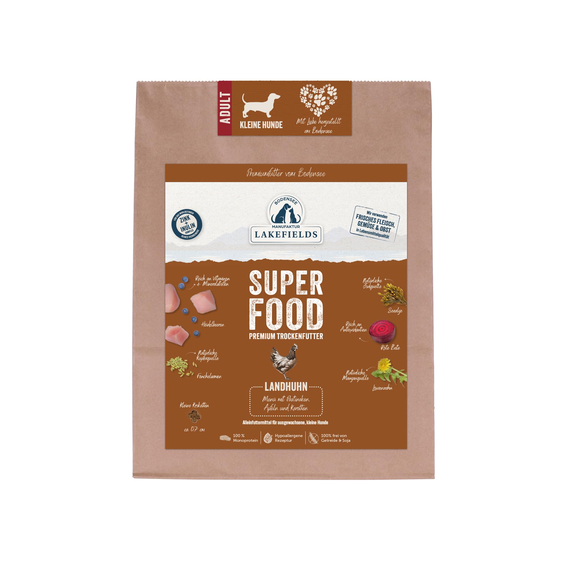 lakefields-superfood-hundefutter-trocken-61-huhn-1kg-getreidefrei-f-r-kleine-hun image 1