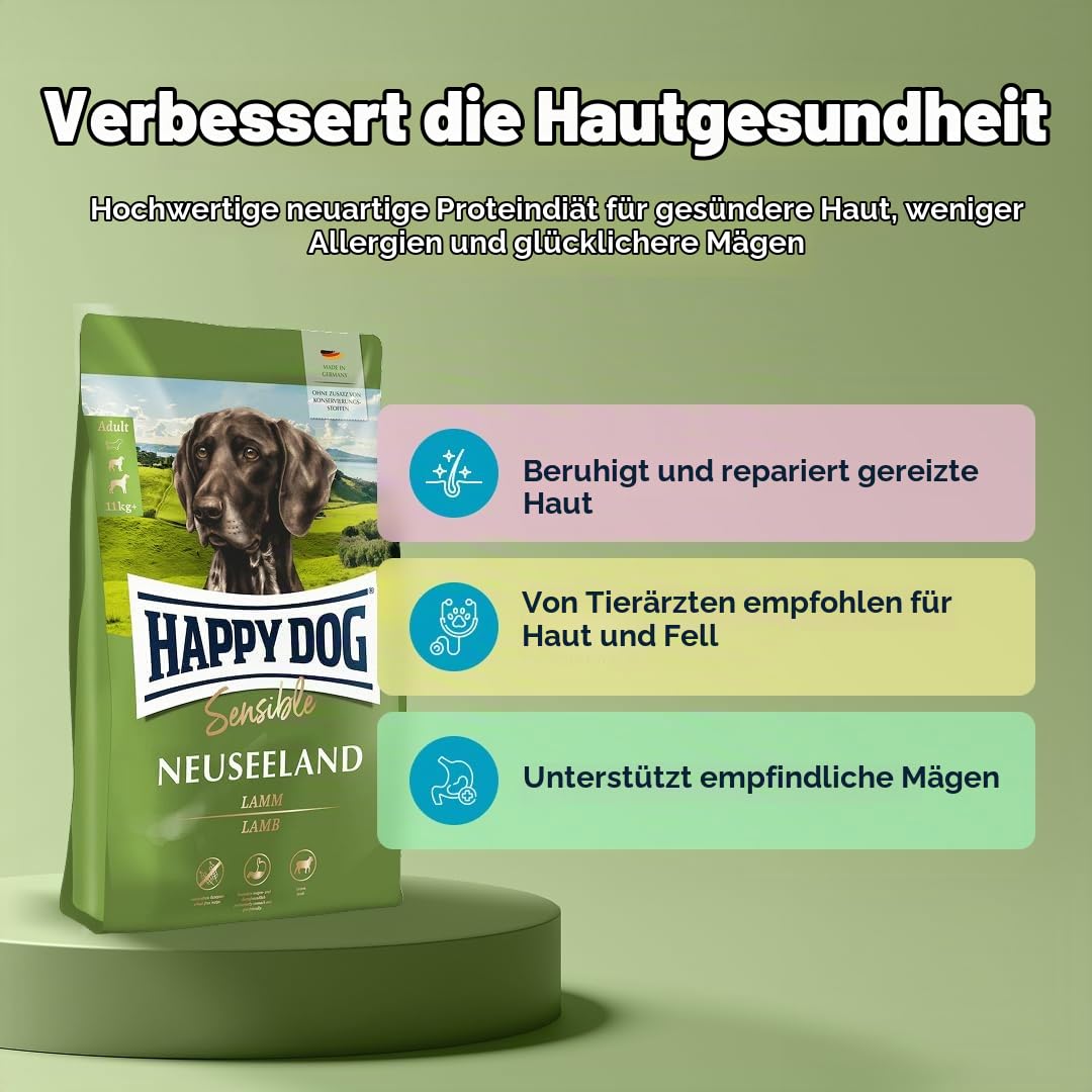 happy-dog-sensible-neuseeland-trockenfutter-mit-lamm-1-kg-weizenfrei-mono-protei image 5