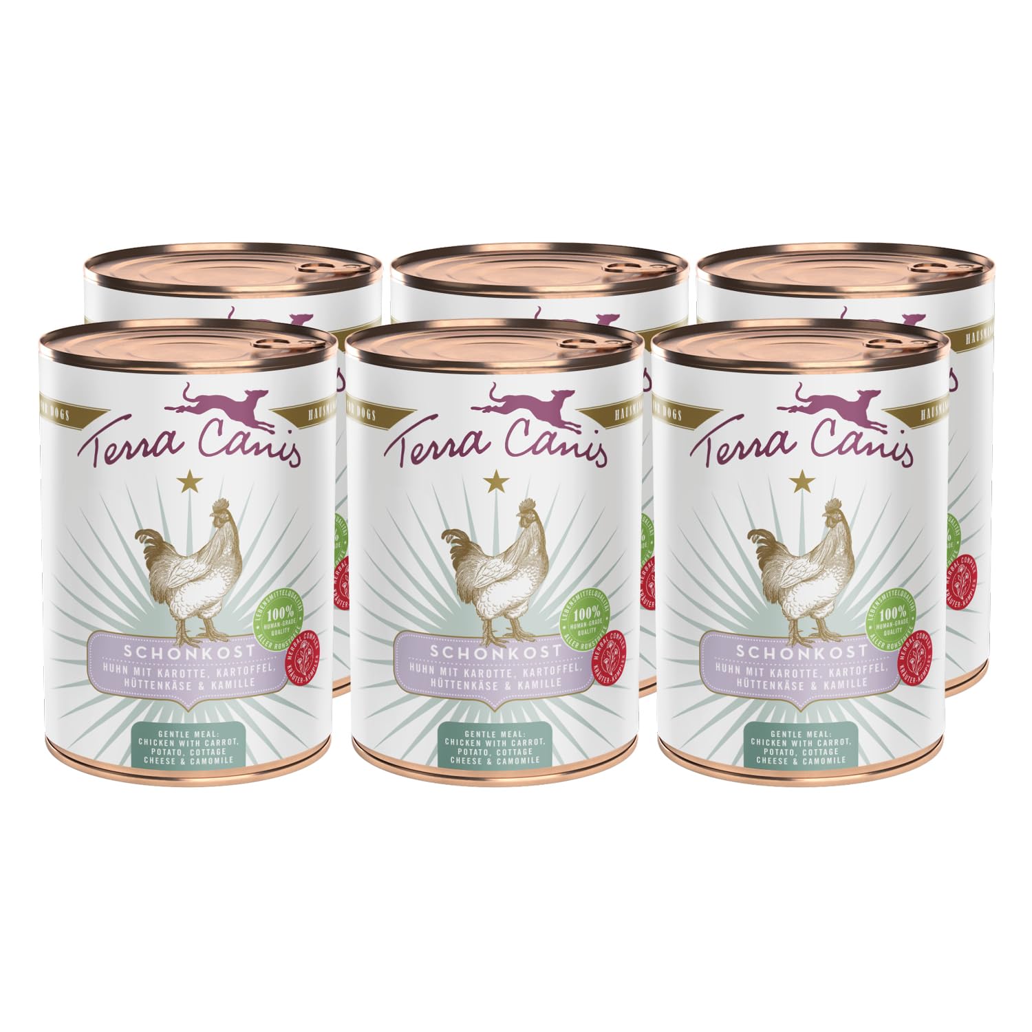 terra-canis-magen-darm-schonkost-nassfutter-huhn-f-r-hunde-6x400g image 1