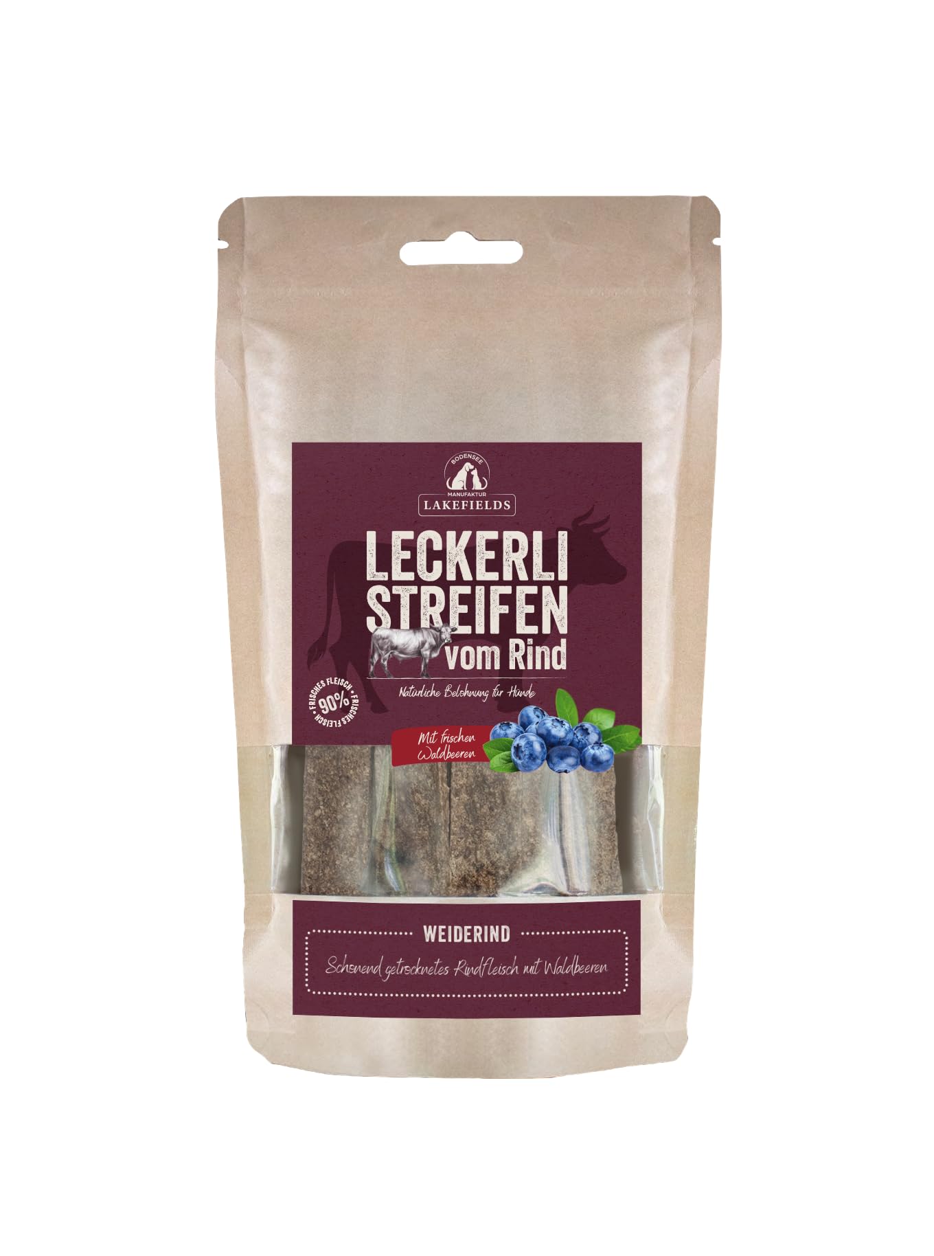lakefields-trockenfleischstreifen-rind-90-getreidefrei-150-g image 1