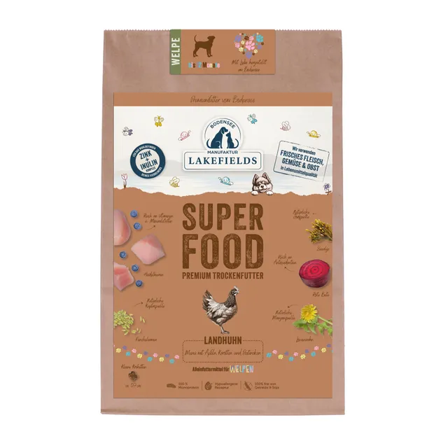 lakefields-superfood-welpenfutter-huhn-61-getreidefrei-4x2-5kg image 1