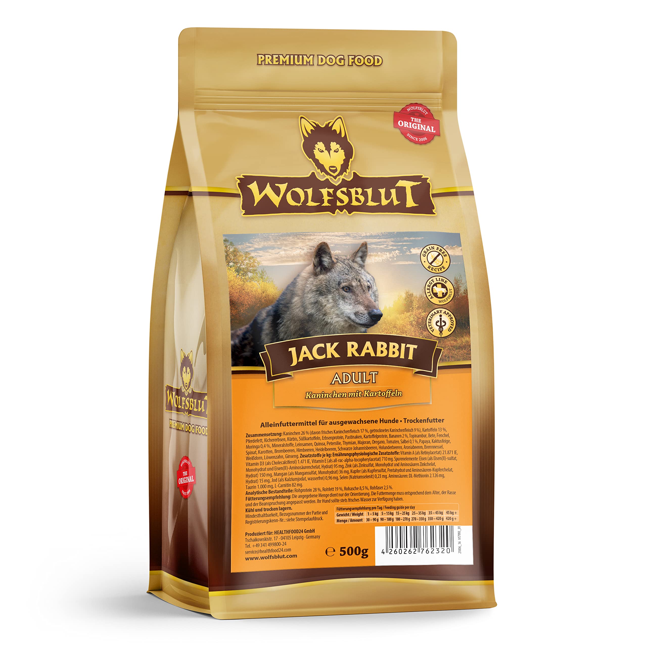 wolfsblut-jack-rabbit-adult-trockenfutter-kaninchen-getreidefrei-12-5kg image 5