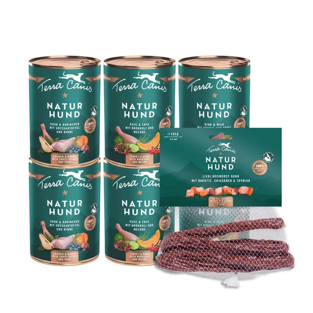 terra-canis-kennenlernpaket-naturhund-nassfutter-f-r-hunde-6x400g-wurst image 1