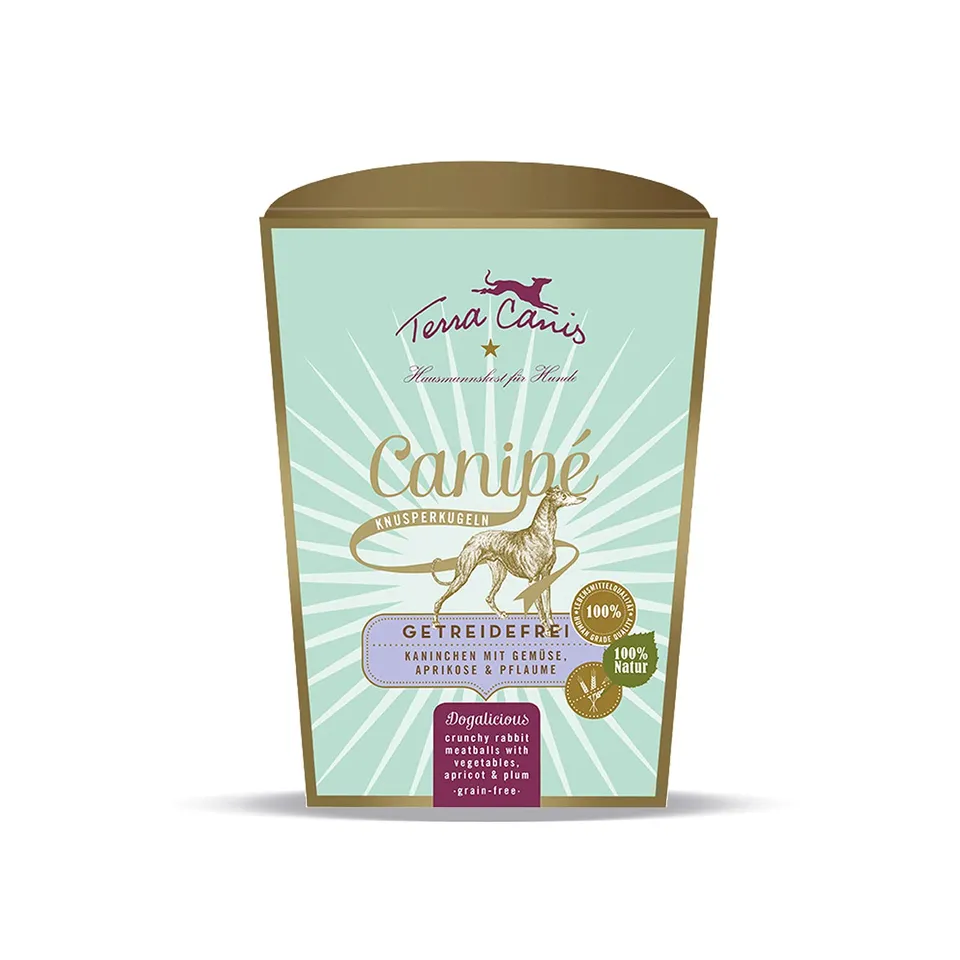 terra-canis-canip-getreidefrei-knusperkugeln-kaninchen-snack-f-r-hunde-200g image 1