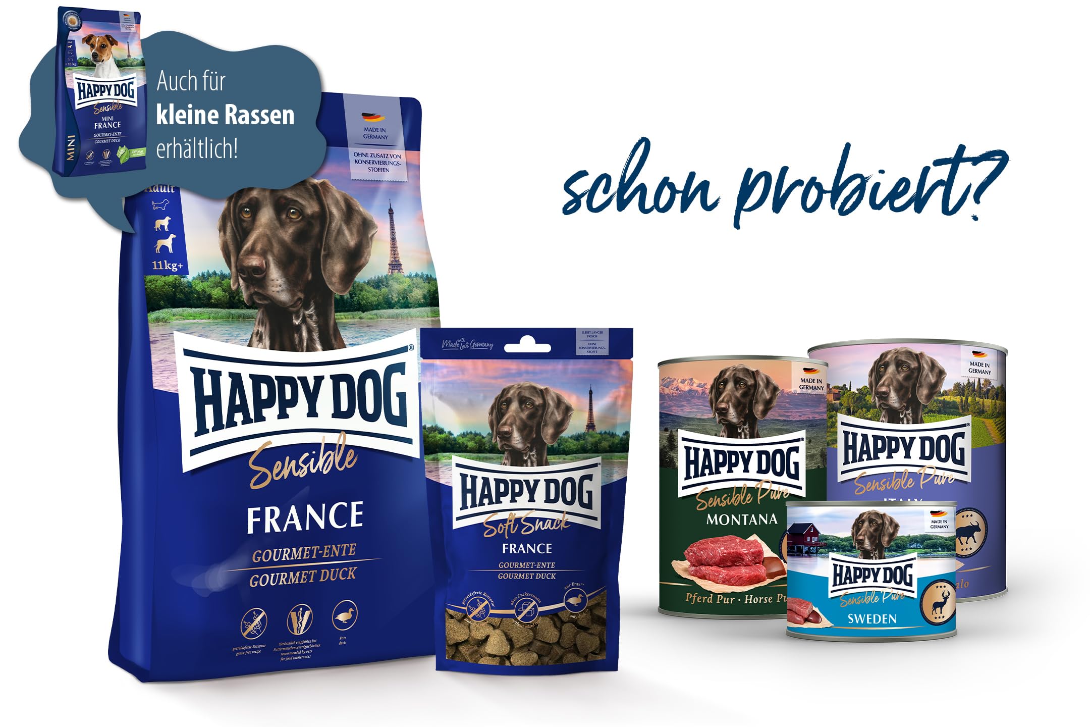 happy-dog-sensible-pure-france-ente-nassfutter-monoprotein-6x400g image 4