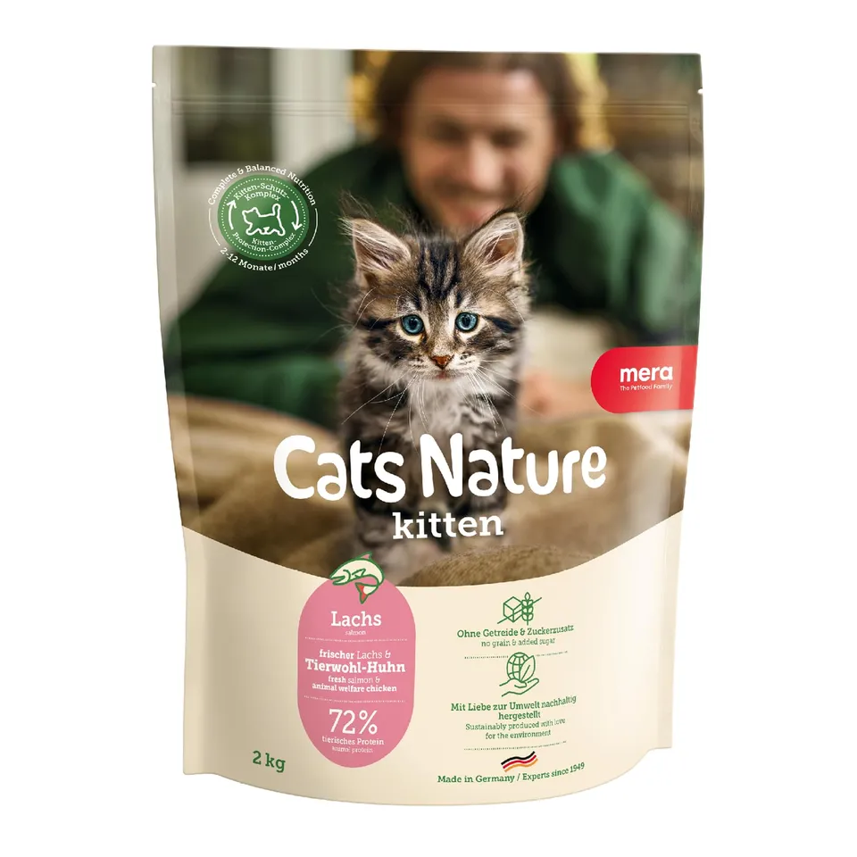mera-cats-nature-kitten-lachs-400g-getreidefreies-kitten-trockenfutter image 1